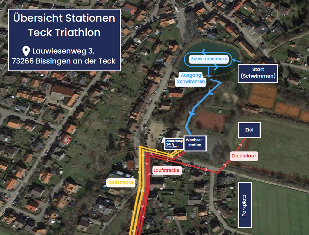 Lageplan Tecktriathlon